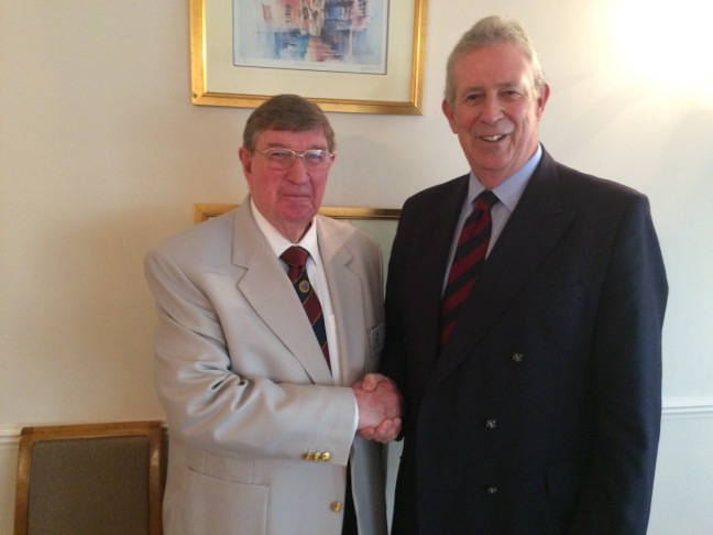 Vice President Richard Wood (L) with Rhydian Vaughan